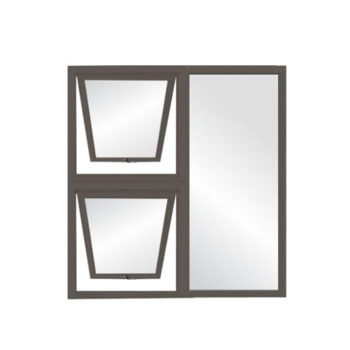 Aluminium Window Bronze 1200 × 1200 – 28mm Clear Glass