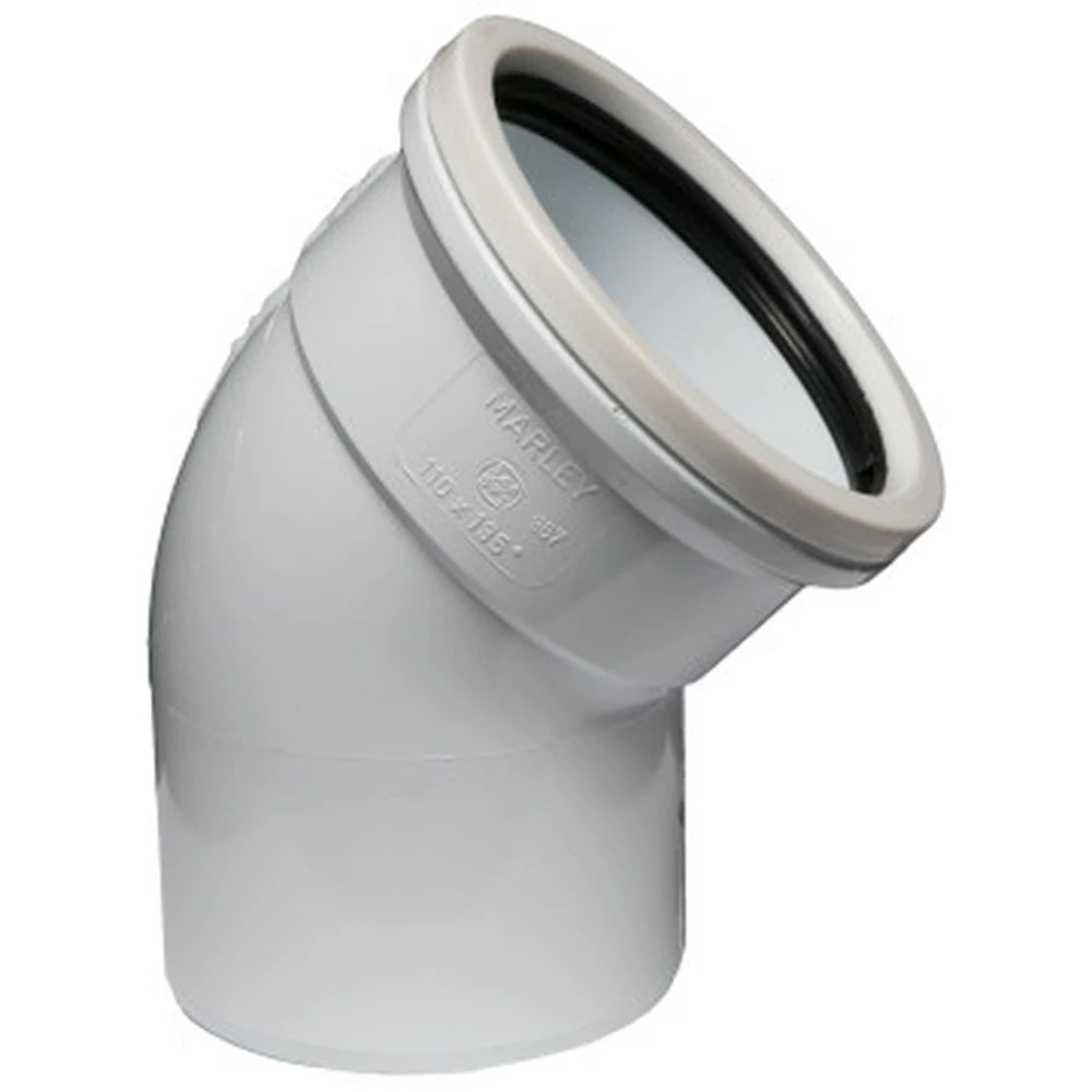 PVC Pipe Bends - PP 110MM X 45 PLAIN BEND SV